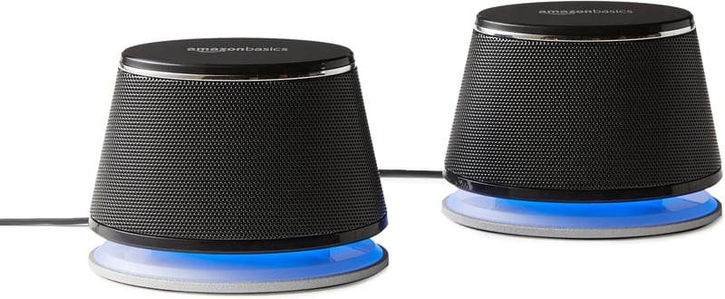 Amazon Basics V620 2.0 noires LED bleue